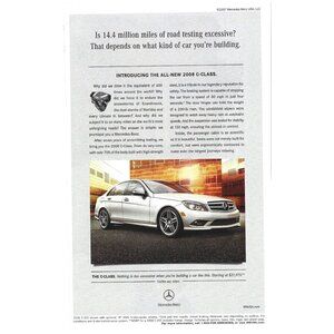 C-Class 2008 Mercedes Benz Luxury Sedan 2000s Print Ad